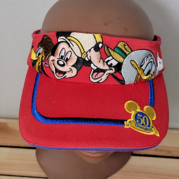 Disneyland Resort Red Visor "Disneyland 50" - Size Youth - Picture 1 of 8